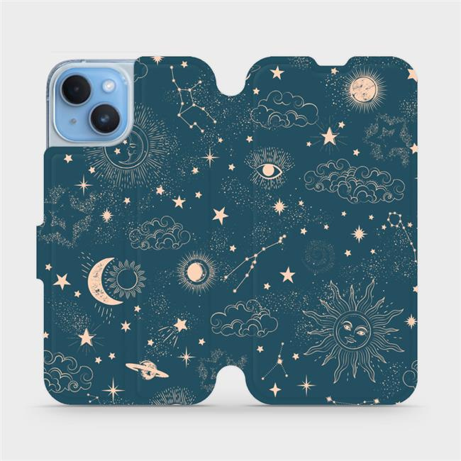 Flipové pouzdro Mobiwear - Apple iPhone 14 - VP14S Magický vesmír