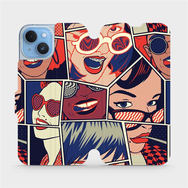 Flipové pouzdro Mobiwear - Apple iPhone 14 - VP18P Komiks