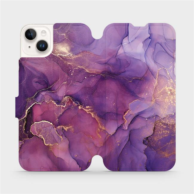 Flipové pouzdro Mobiwear - Apple iPhone 14 Plus - VP20S Fialový mramor