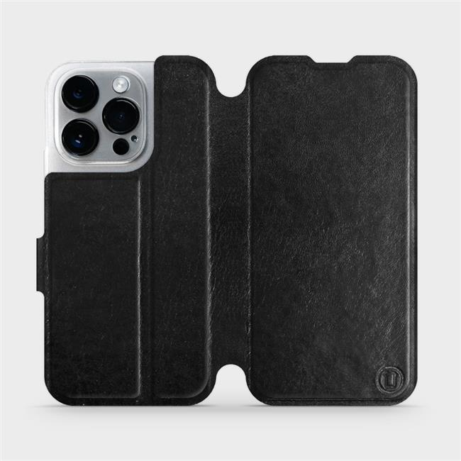 Flipové pouzdro Mobiwear - Apple iPhone 14 Pro - Černé a šedé