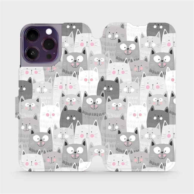 Flipové pouzdro Mobiwear - Apple iPhone 14 Pro Max - M099P Kočičky