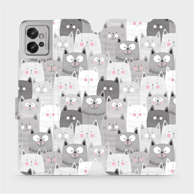 Flipové pouzdro Mobiwear - Motorola Moto G32 - M099P Kočičky