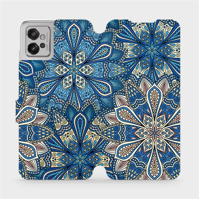 Flipové pouzdro Mobiwear - Motorola Moto G32 - V108P Modré mandala květy