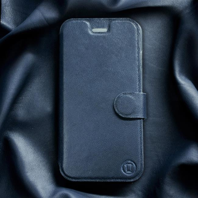 Kožené flip pouzdro Mobiwear - Motorola Moto G32 - Modré