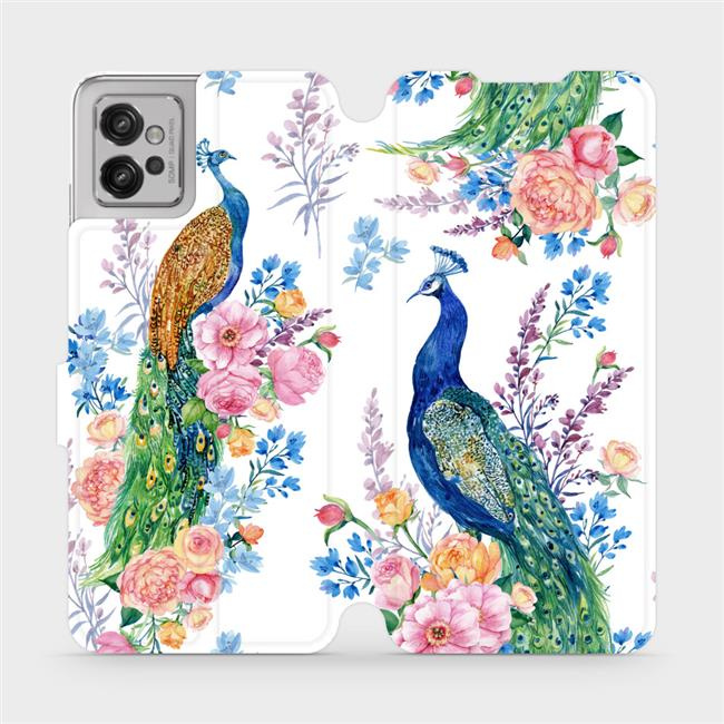 Flipové pouzdro Mobiwear - Motorola Moto G32 - MX08S Pávi