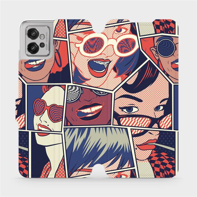 Flipové pouzdro Mobiwear - Motorola Moto G32 - VP18P Komiks