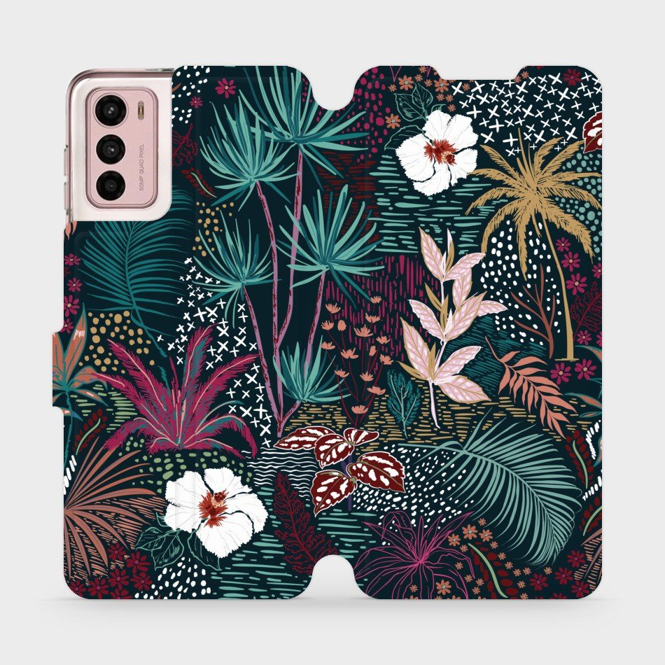 Flipové pouzdro Mobiwear - Motorola Moto G42 - VP13S Temná flóra