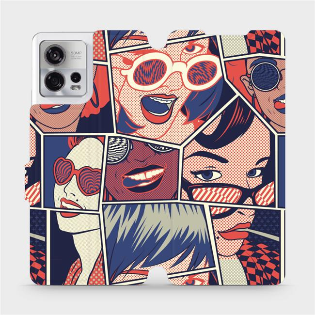 Flipové pouzdro Mobiwear - Motorola Edge 30 Fusion - VP18P Komiks