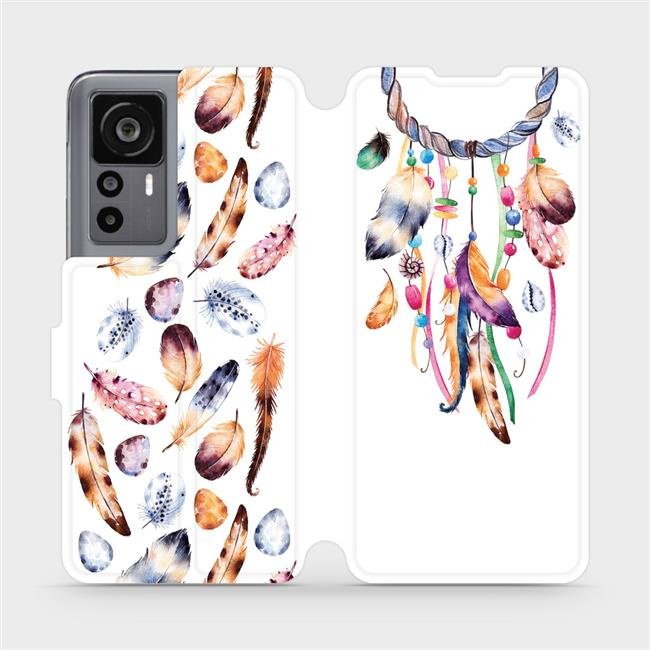 Flipové pouzdro Mobiwear - Xiaomi 12T Pro / Xiaomi 12T - M003S Lapač a barevná pírka