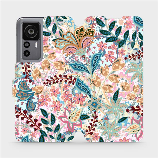 Flipové pouzdro Mobiwear - Xiaomi 12T Pro / Xiaomi 12T - MX04S Spletité kvítky a listy