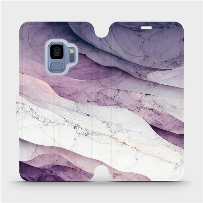 Flipové pouzdro Mobiwear - Samsung Galaxy S9 - VP31S Bílý a fialový mramor
