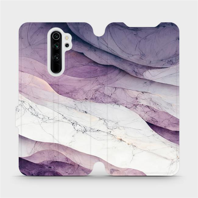 Flipové pouzdro Mobiwear - Xiaomi Redmi Note 8 Pro - VP31S Bílý a fialový mramor