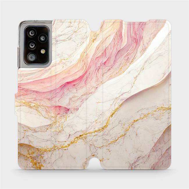 Flipové pouzdro Mobiwear - Samsung Galaxy A52 / A52s 5G - VP32S Růžový a zlatavý mramor