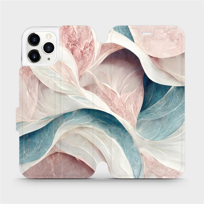 Flipové pouzdro Mobiwear - Apple iPhone 11 Pro - VP33S Růžový a zelenkavý mramor