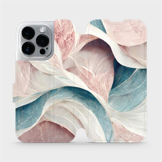 Flipové pouzdro Mobiwear - Apple iPhone 14 Pro - VP33S Růžový a zelenkavý mramor