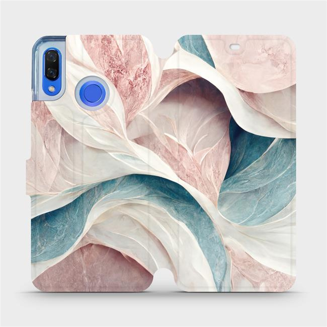 Flipové pouzdro Mobiwear - Huawei Nova 3 - VP33S Růžový a zelenkavý mramor