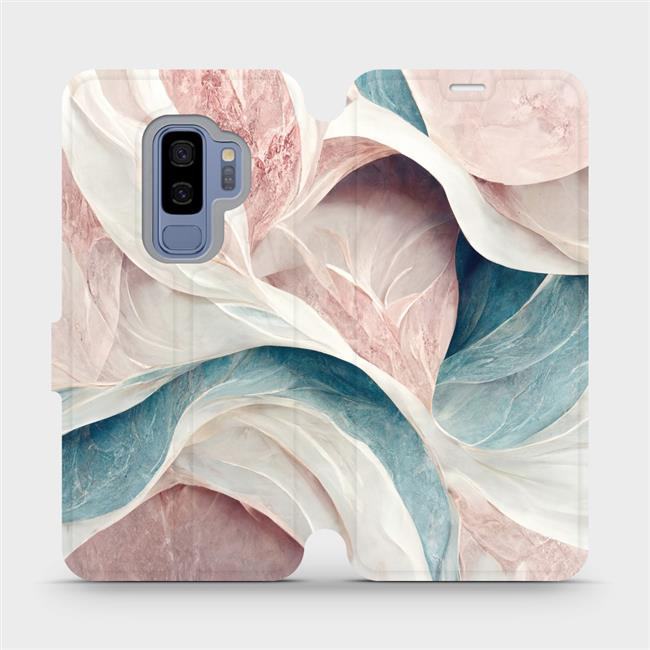 Flipové pouzdro Mobiwear - Samsung Galaxy S9 Plus - VP33S Růžový a zelenkavý mramor