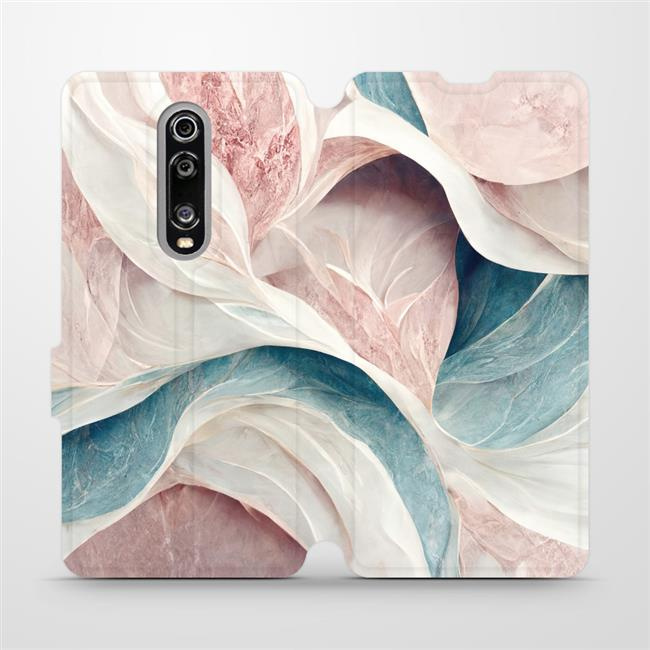 Flipové pouzdro Mobiwear - Xiaomi Mi 9T / 9T Pro - VP33S Růžový a zelenkavý mramor