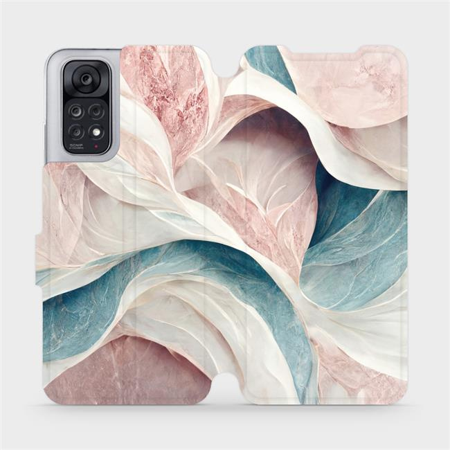 Flipové pouzdro Mobiwear - Xiaomi Redmi Note 11 / 11S - VP33S Růžový a zelenkavý mramor