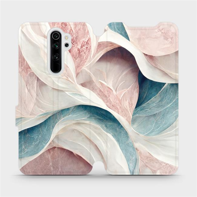Flipové pouzdro Mobiwear - Xiaomi Redmi Note 8 Pro - VP33S Růžový a zelenkavý mramor