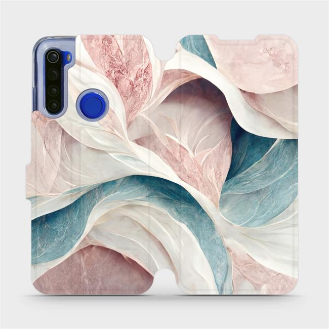 Flipové pouzdro Mobiwear - Xiaomi Redmi Note 8T - VP33S Růžový a zelenkavý mramor