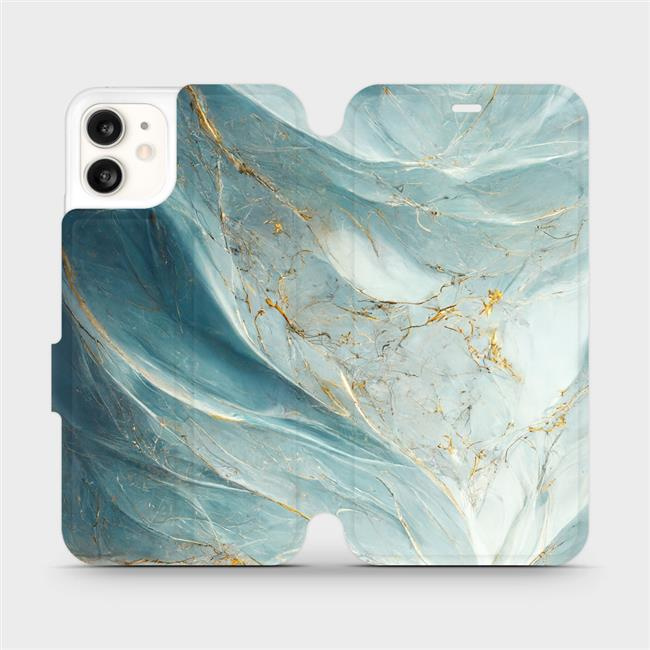 Flipové pouzdro Mobiwear - Apple iPhone 11 - VP34S Zelenkavý a zlatavý mramor