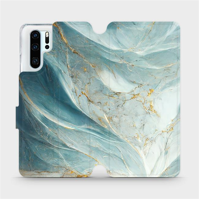 Flipové pouzdro Mobiwear - Huawei P30 Pro - VP34S Zelenkavý a zlatavý mramor