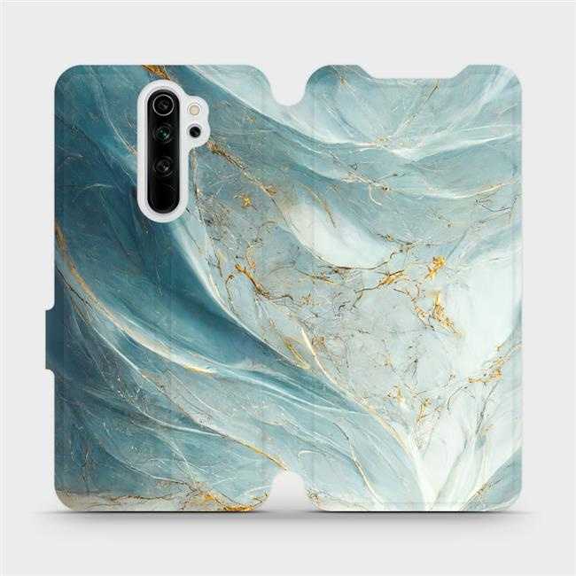 Flipové pouzdro Mobiwear - Xiaomi Redmi Note 8 Pro - VP34S Zelenkavý a zlatavý mramor