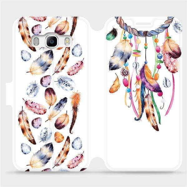Flipové pouzdro Mobiwear - Samsung Galaxy J5 2016 - M003S Lapač a barevná pírka