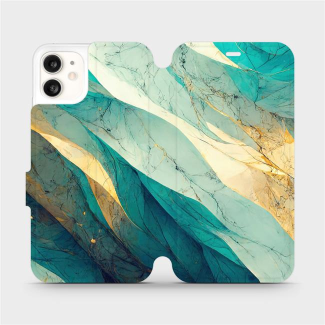 Flipové pouzdro Mobiwear - Apple iPhone 11 - VP37S Zlatavý a zelenkavý mramor