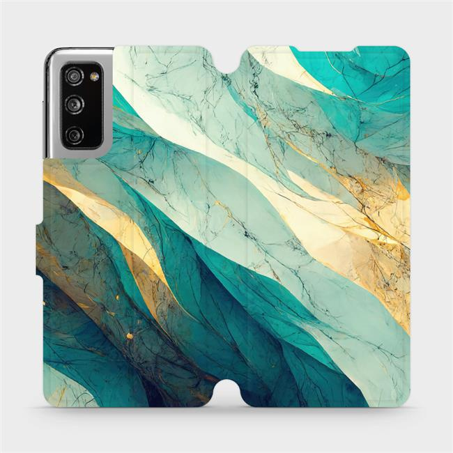Flipové pouzdro Mobiwear - Samsung Galaxy S20 FE - VP37S Zlatavý a zelenkavý mramor