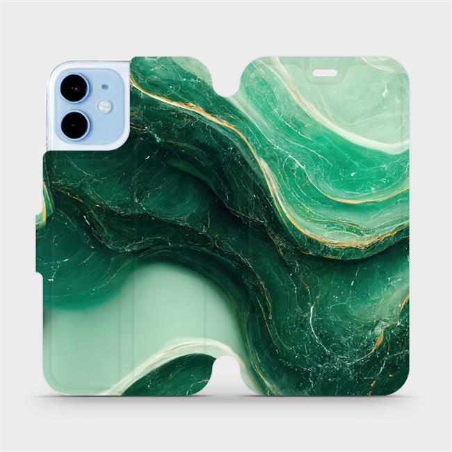 Flipové pouzdro Mobiwear - Apple iPhone 12 Mini - VP38S Zelený mramor