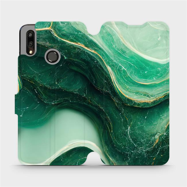 Flipové pouzdro Mobiwear - Huawei P Smart 2019 - VP38S Zelený mramor