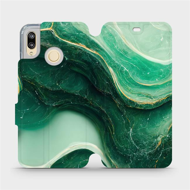Flipové pouzdro Mobiwear - Huawei P20 Lite - VP38S Zelený mramor