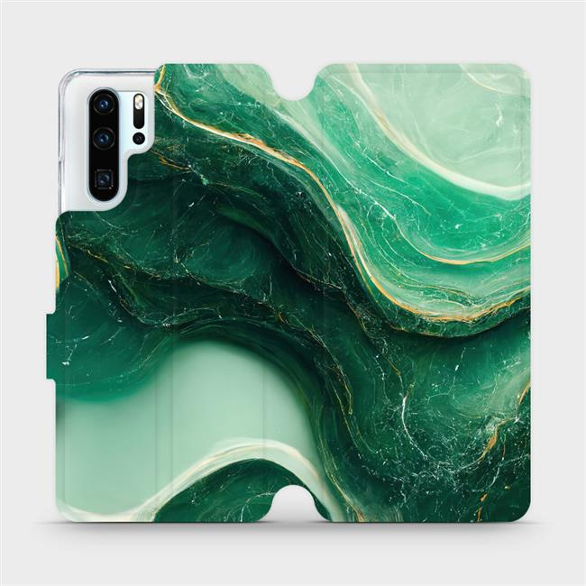 Flipové pouzdro Mobiwear - Huawei P30 Pro - VP38S Zelený mramor