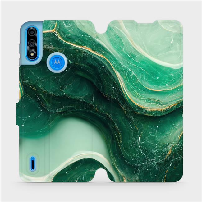 Flipové pouzdro Mobiwear - Motorola Moto E7 Power - VP38S Zelený mramor