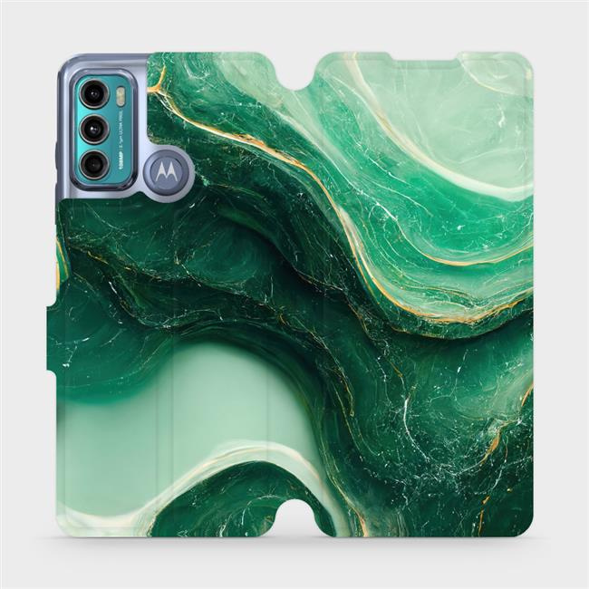 Flipové pouzdro Mobiwear - Motorola Moto G60 - VP38S Zelený mramor