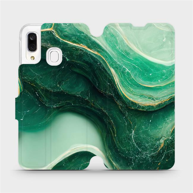 Flipové pouzdro Mobiwear - Samsung Galaxy A40 - VP38S Zelený mramor