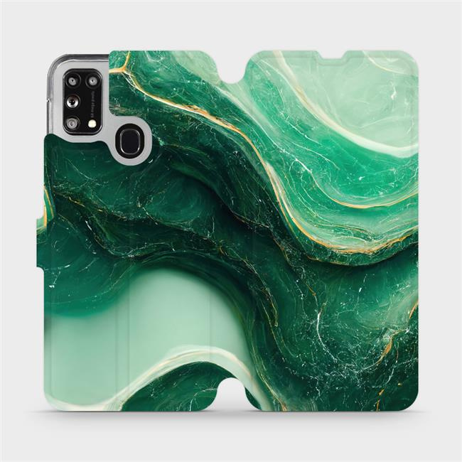 Flipové pouzdro Mobiwear - Samsung Galaxy M21 - VP38S Zelený mramor