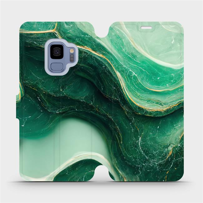 Flipové pouzdro Mobiwear - Samsung Galaxy S9 - VP38S Zelený mramor