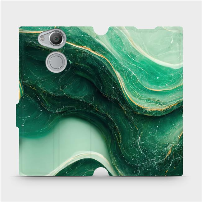 Flipové pouzdro Mobiwear - Sony Xperia XA2 - VP38S Zelený mramor