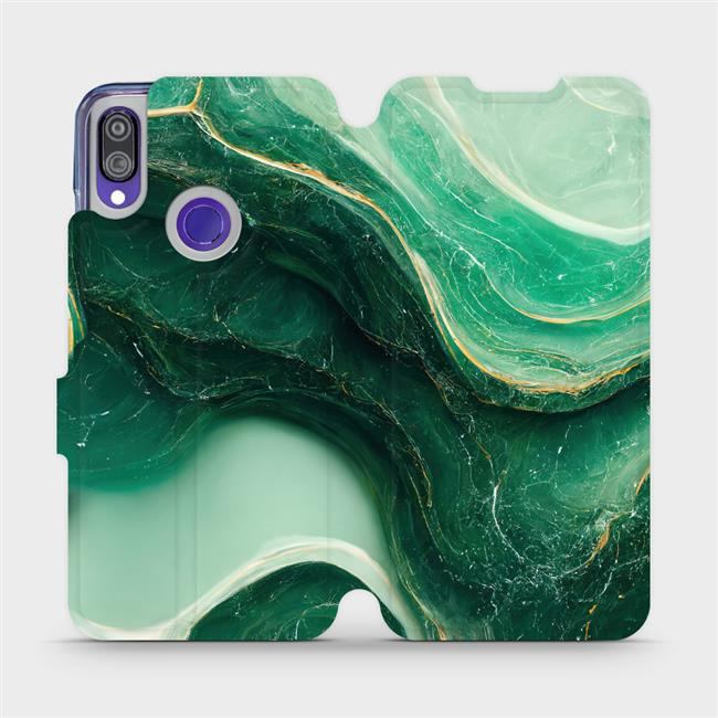Flipové pouzdro Mobiwear - Xiaomi Redmi Note 7 - VP38S Zelený mramor