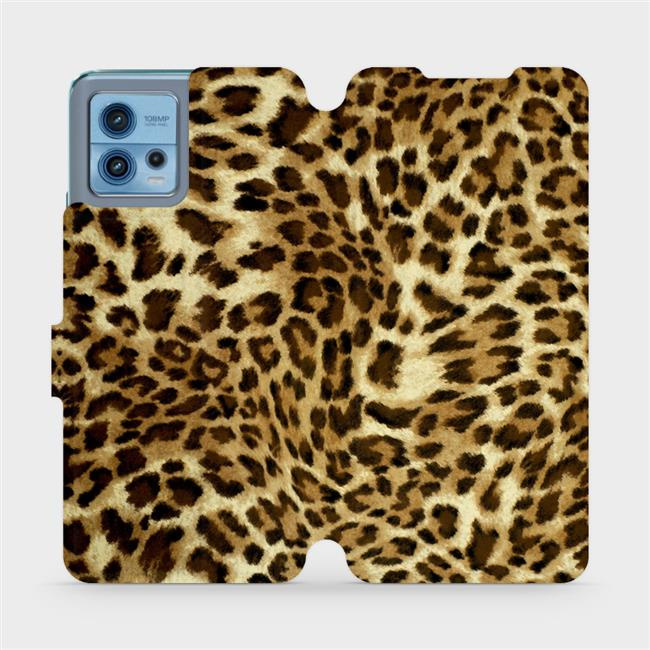 Flipové pouzdro Mobiwear - Motorola Moto G72 - VA33P Leopardí vzor