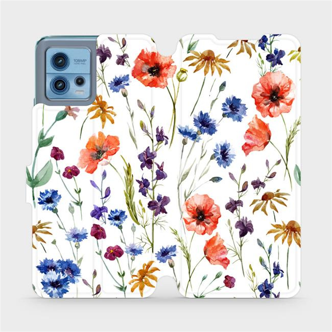 Flipové pouzdro Mobiwear - Motorola Moto G72 - MP04S Luční kvítí