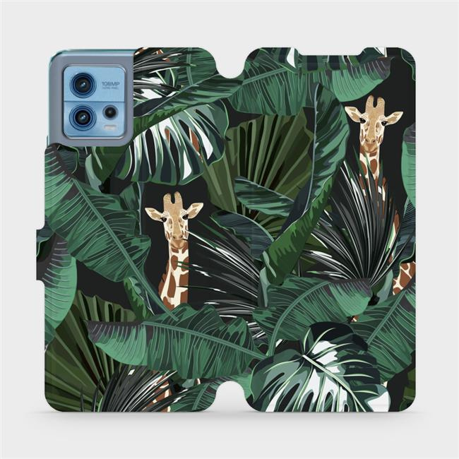 Flipové pouzdro Mobiwear - Motorola Moto G72 - VP06P Žirafky