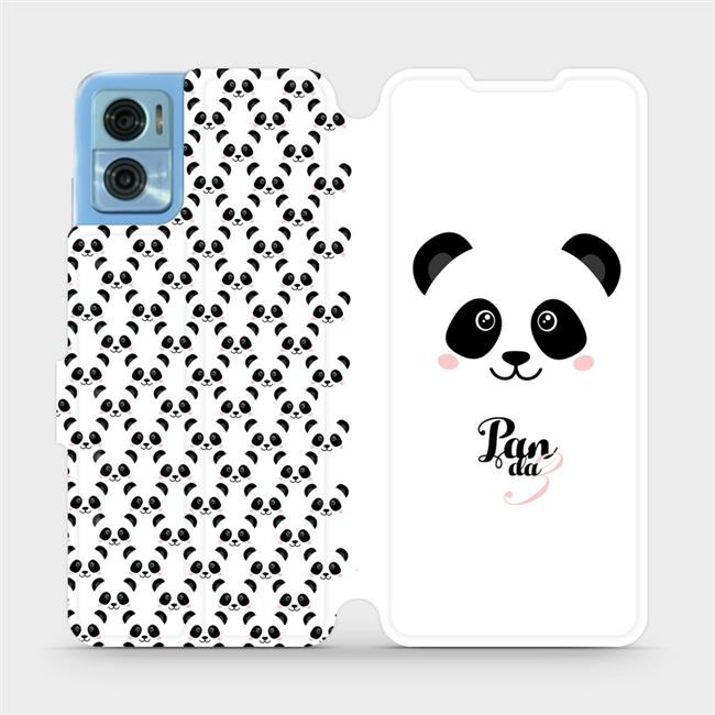 Flipové pouzdro Mobiwear - Motorola Moto E22 / E22i - M030P Panda Amálka