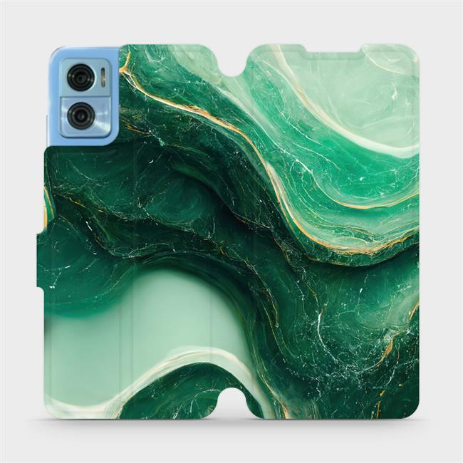 Flipové pouzdro Mobiwear - Motorola Moto E22 / E22i - VP38S Zelený mramor