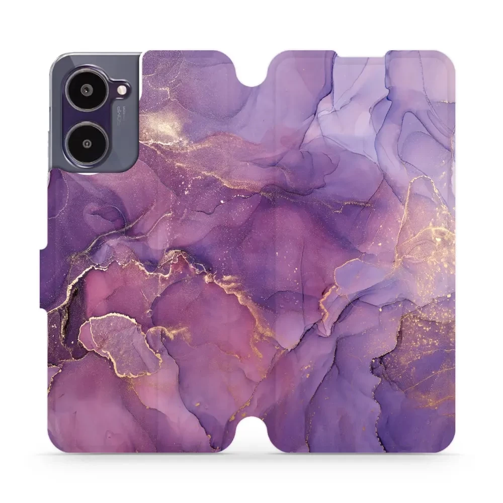 Flipové pouzdro Mobiwear - Realme 10 - VP20S Fialový mramor