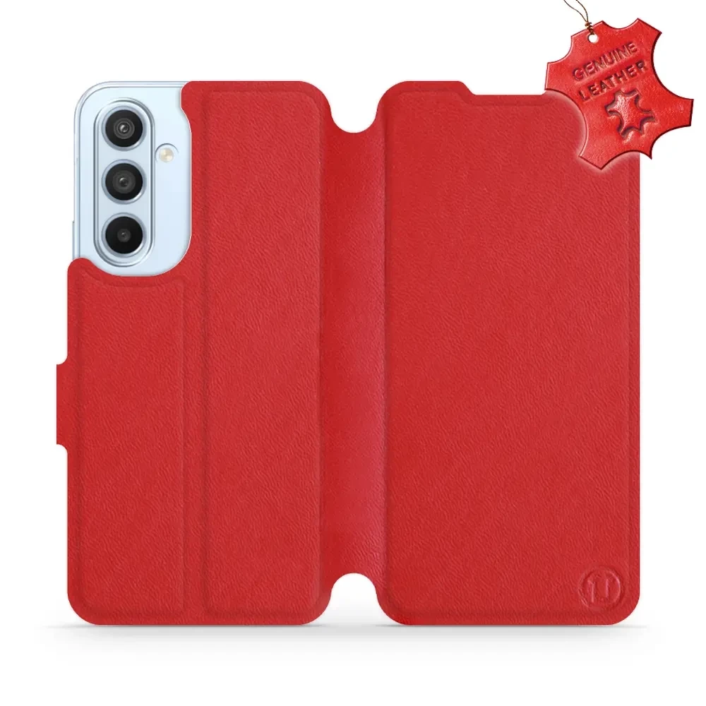 Kožené flip pouzdro Mobiwear - Samsung Galaxy A54 5G - Červené