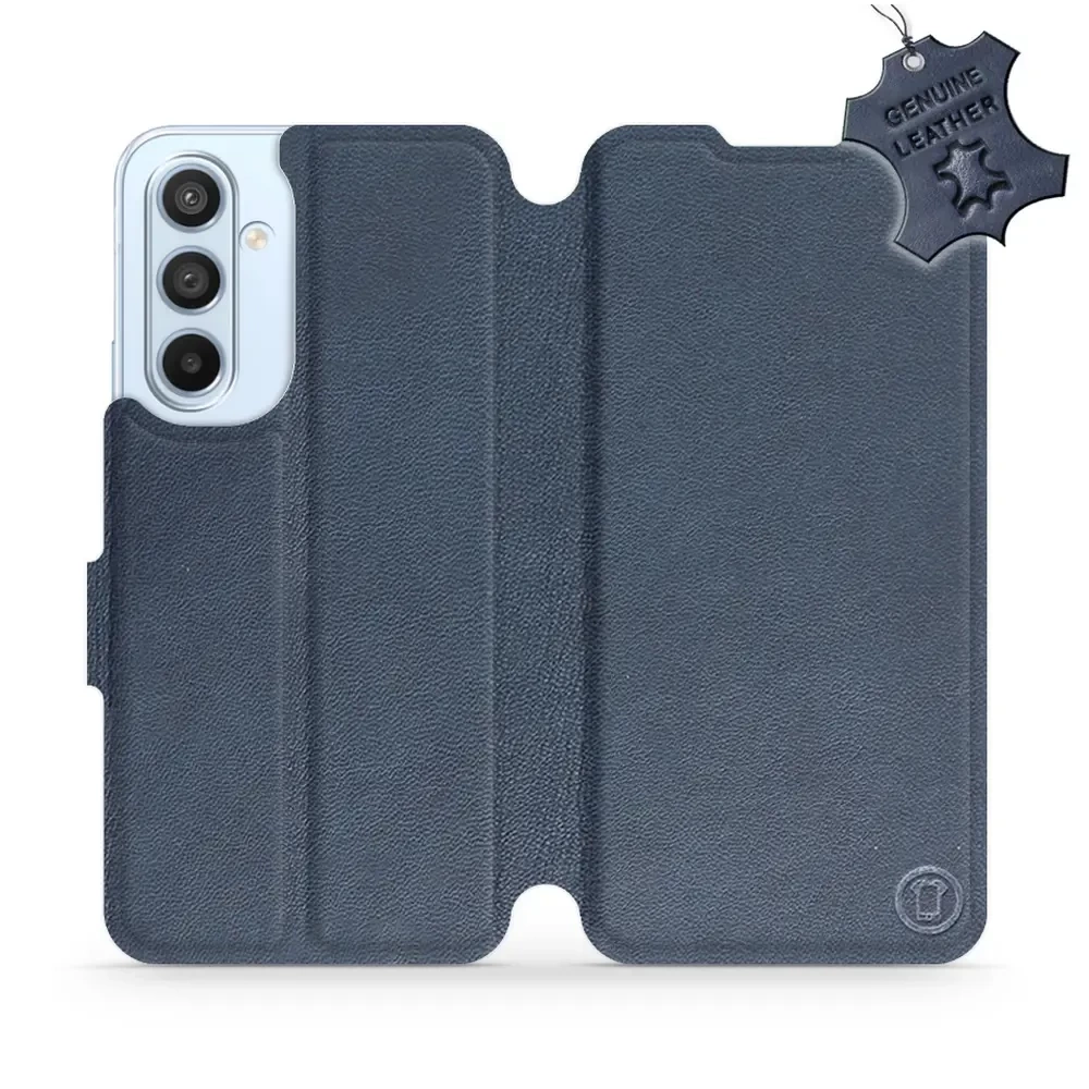 Kožené flip pouzdro Mobiwear - Samsung Galaxy A54 5G - Modré